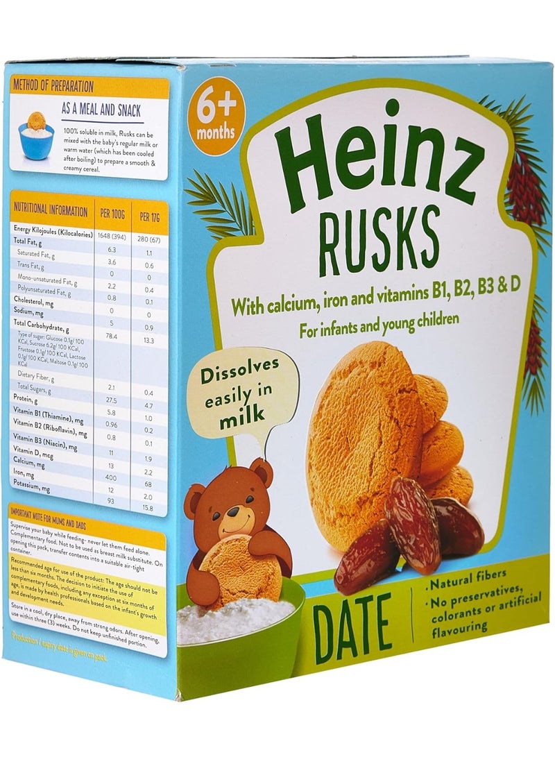 Heinz Date Rusks Milk Based For 6+ Months 300G - Image 3